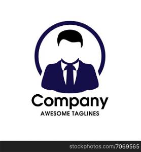 man with tie Businessman flat icon, Man in business suit,Avatar of businessman,Web and mobile design element, business profile.job search logo,
