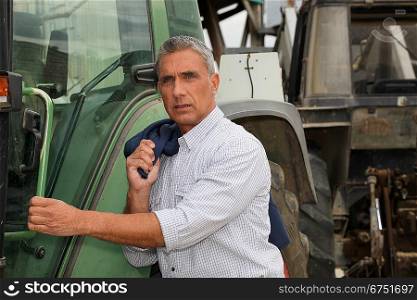 Man with tractor