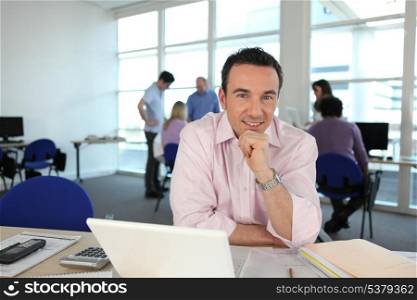 Man working at his desk
