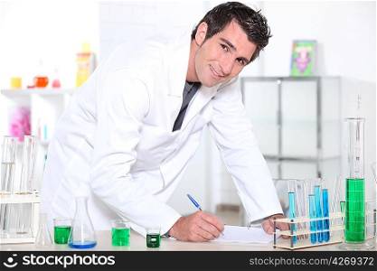 Man working in a laboratory.