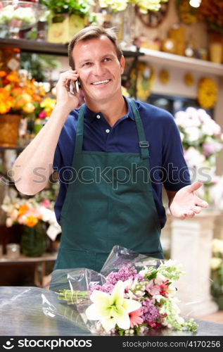Man working in florist