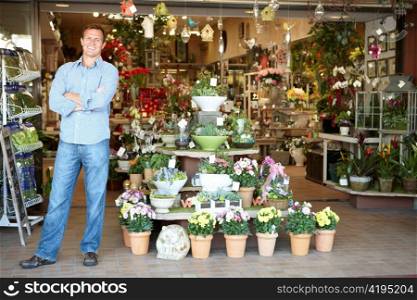 Man working in florist