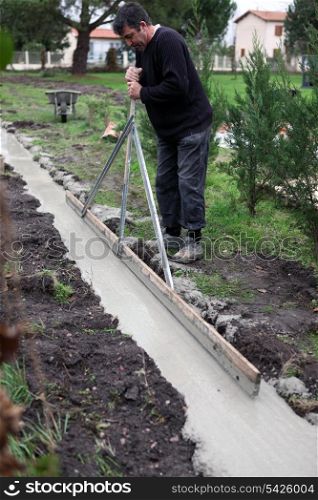 man working in the garden