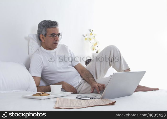 Man working on his laptop