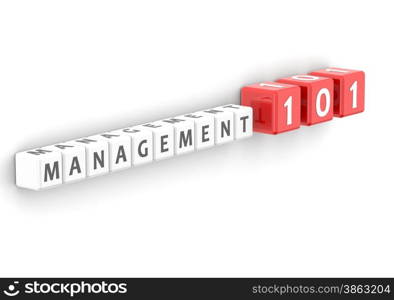 Management 101 image with hi-res rendered artwork that could be used for any graphic design.. Management 101