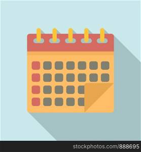 Management calendar icon. Flat illustration of management calendar vector icon for web design. Management calendar icon, flat style