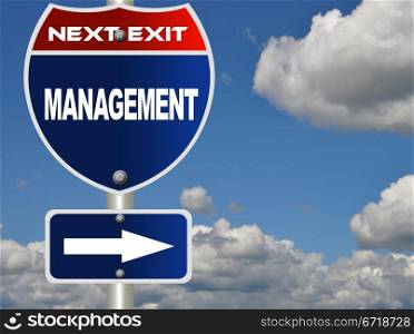 Management road sign