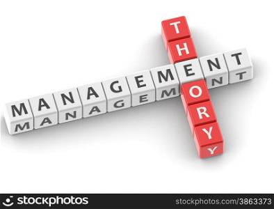 Management theory image with hi-res rendered artwork that could be used for any graphic design.. Management theory