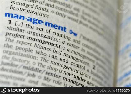 Management word on the book