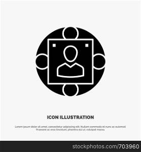 Manager, Business, Manager, Modern, Production solid Glyph Icon vector