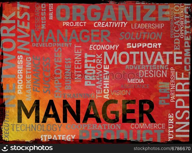 Manager Words Indicating Supervisor Boss And Administrator