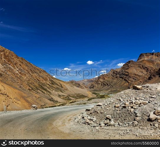 Manali-Leh road to Ladakh in Indian Himalayas. Ladakh, India