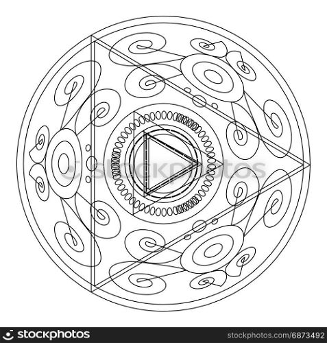 Mandala for coloring book. Decorative black and white round outline ornament. Unusual flower shape. Oriental and anti-stress therapy patterns. Mandala for coloring book. Decorative black and white round outline ornament. Unusual flower shape. Oriental and anti-stress therapy patterns. Yoga logo design element.