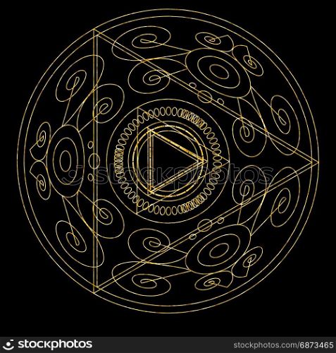 Mandalas for coloring book. Decorative black and white round outline ornament. Unusual flower shape. Oriental and anti-stress therapy patterns. Gold mandala for coloring book. Decorative black round outline ornament. Unusual flower shape. Oriental and anti-stress therapy patterns. yoga logos design element.