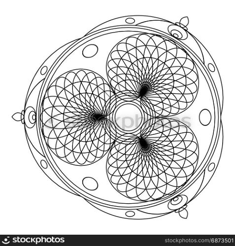 Mandalas for coloring book. Decorative black and white round outline ornament. Unusual flower shape. Oriental and anti-stress therapy patterns. Mandalas for coloring book. Decorative black and white round outline ornament. Unusual flower shape. Oriental and anti-stress therapy patterns. yoga logos design element.