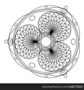 Mandalas for coloring book. Decorative black and white round outline ornament. Unusual flower shape. Oriental and anti-stress therapy patterns. Mandalas for coloring book. Decorative black and white round outline ornament. Unusual flower shape. Oriental and anti-stress therapy patterns. yoga logos design element.