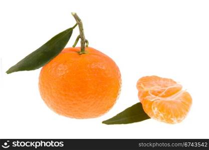 mandarin isolated on a white