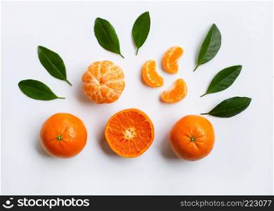 Mandarin Orange. White Background