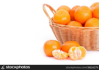 Mandarine on white