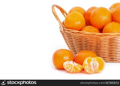 Mandarine on white