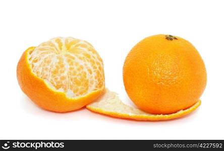 Mandarins isolated on white background. Mandarins