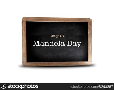 Mandela day on a blackboard