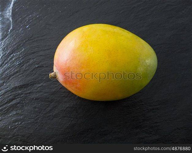 mango on slate macro closeup