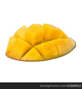 Mango sliced part isolated on white background