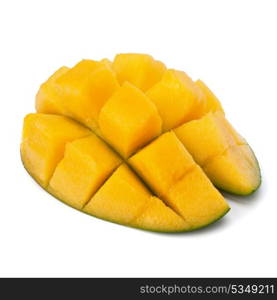 Mango sliced part isolated on white background