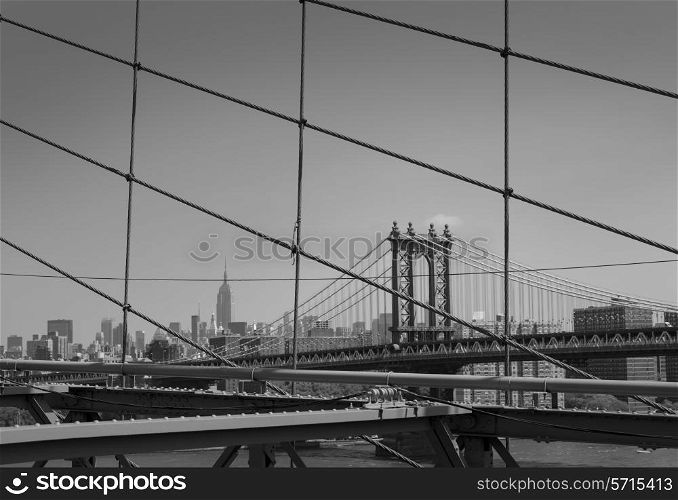 Manhattan Bridge from Brooklyn New York City US