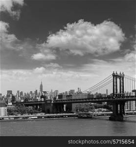 Manhattan Bridge from Brooklyn New York City US