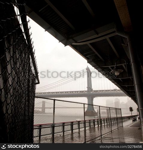 Manhattan Bridge in Manhattan, New York City, U.S.A.