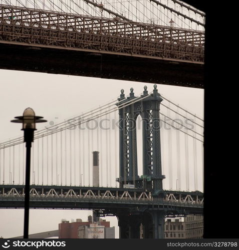 Manhattan Bridge in Manhattan, New York City, U.S.A.