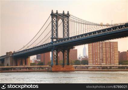 Manhattan bridge in New York City, NY