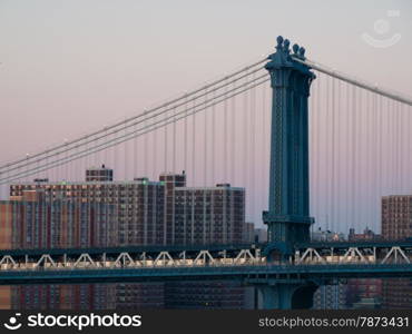 Manhattan bridge. part of the Manhattan bridge in New York City