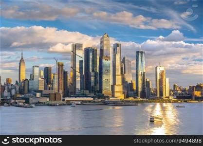 Manhattan’s skyline, cityscape of New York City in the United State of America 