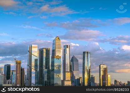 Manhattan’s skyline, cityscape of New York City in the United State of America 