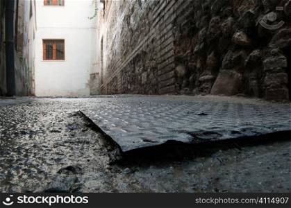 Manhole cover in Granada, Andalusia, Spain - Albaicin