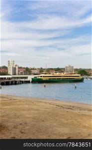 Manly Ferry. Manly Beach Ferry Station in Sydney Australia