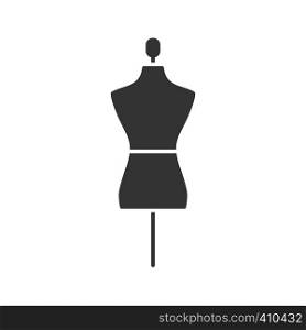 Mannequin glyph icon. Tailor's dummy. Silhouette symbol. Negative space. Vector isolated illustration. Mannequin glyph icon