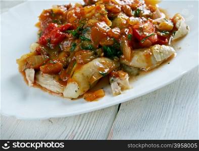 Mantarl? Tavuk Sote - Turkish stew with chicken and mushrooms