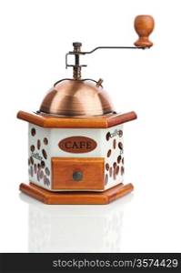 manual coffee mill isolated