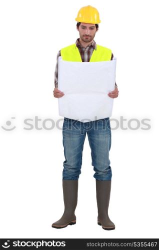Manual worker checking plans
