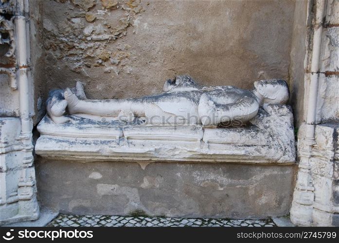 manueline tomb at the famous Carmo Church in Lisbon, Portugal