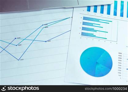 Many charts and graphs reflect the company's concept of data collection and statistical performance in the past year.