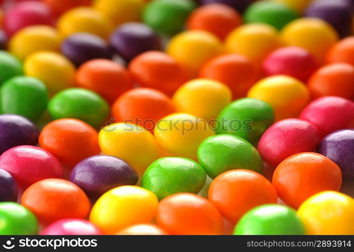 many color candy as background