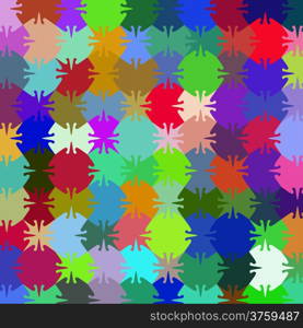 Many-colored puzzle pattern (removable pieces).