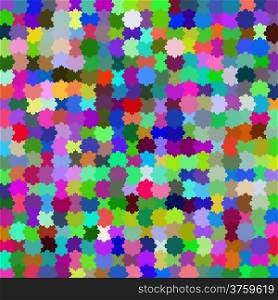 Many-colored puzzle pattern (removable pieces).