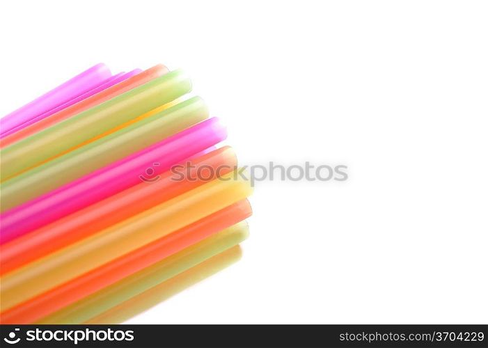 Many colour tubules for cocktail lie on surface