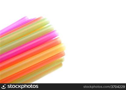 Many colour tubules for cocktail lie on surface